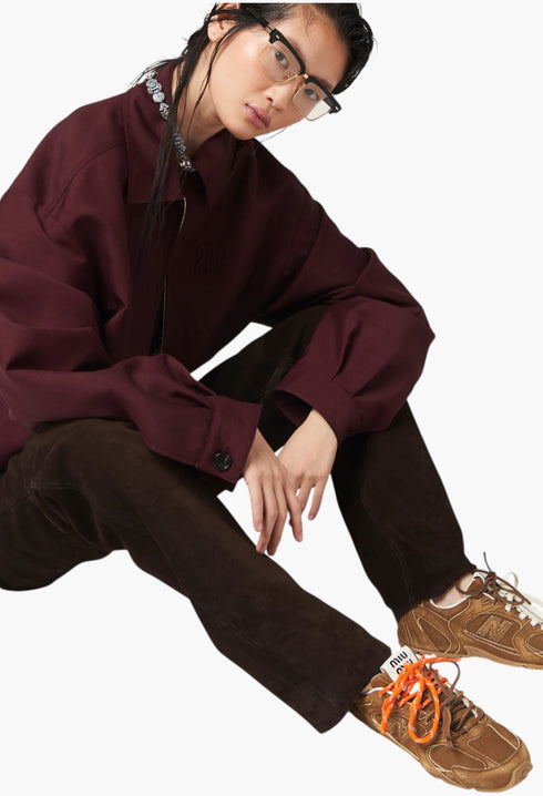 Cinnamon - New Balance X Miu Miu 530 SL Suede Sneakers - GLAM MODA